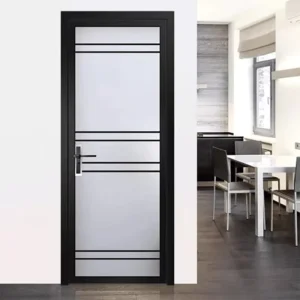 Customized Architectural Slim-Edge Aluminum Alloy Glass Swing Door for Residential Projects
