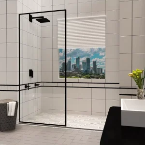 Customized Bathroom Aluminium Clear Tempered Glass Shower Door Waterproof Shower Glass Partition