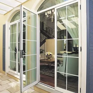 Customized Broken Bridge Aluminum Alloy Swing Door with Insulated Tempered Hollow Glass for Balcony and Entrance