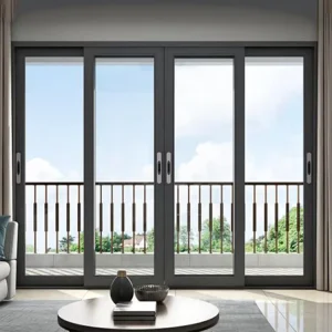 Customized Design Double-Layer Tempered Glass Aluminum Sliding Door for Kitchen Entrance Bathroom Terrace