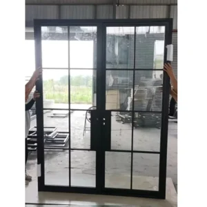 Customized Exterior Double Swing Door with Mirror Glass