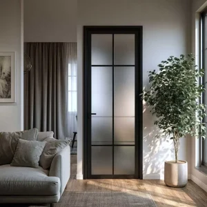 Customized Exterior Waterproof Aluminum Swing Door Modern American French Casement Double-Glazed Glass