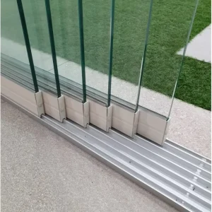Customized Glazen Schuifwand Aluminium Glass Ghost Sliding Door System for Terrassenberdachung