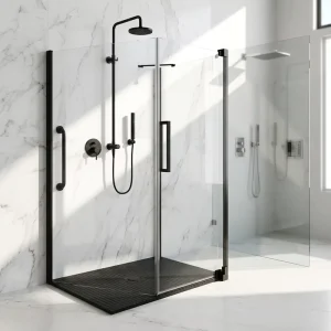 Customized Hotel Bedroom Frameless Tempered Glass Shower Door with 10mm Glass