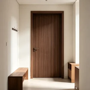 Customized Log Solid Wood Door for House, Apartment, Hotel, and Living Room Use