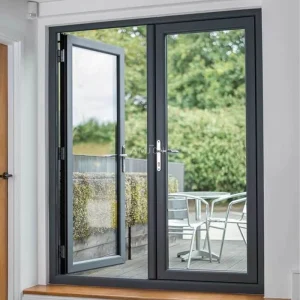 Customized Modern Divider Entry Thermal Break Soundproof Waterproof French Aluminum Casement Swing Glass Door