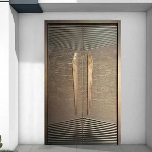 Customized Modern Minimalist Cast Aluminum Security Entry Door for Outdoor Construction Projects