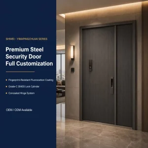 Customized Modern Mother and Son Security Entry Door for Luxury Villa