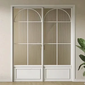 Customized Modern Sliding Aluminum Frame Glass Door with Tempered Glass Waterproof for Bedroom and Outdoor Use