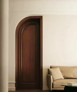 Customized Modern Waterproof Soundproof Barn Door Fire-Rated Solid Wood Apartment Entrance Door with Finished Surface
