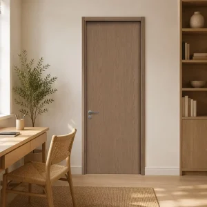 Customized Modern Wood Grain Interior Door for Bedroom, Living Room, House, Apartment, and Hotel