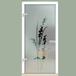 Customized Narrow Aluminum Frame French Glass Indoor Casement Door for Cloakroom and Kitchen