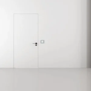 Customized Seamless Wooden Flush Door with Invisible Hinge and Frame for Secret Rooms