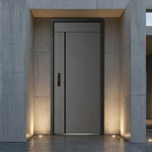 Customized-Size Modern Minimalist Soundproof Cast Aluminum Front Entry Security Door