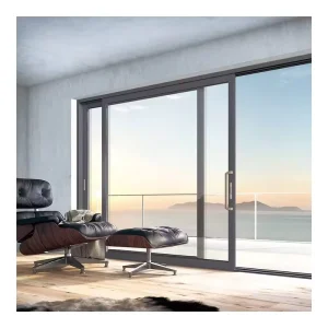 Customized Size Sliding Doors Double Glass Aluminum Doors Energy Efficient Balcony Sliding Patio Door