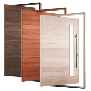Customized Solid Wood Pivot Exterior Main Entrance Door for Villa or House