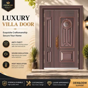 Customized Steel Security Entrance Gate for Villas, Houses, Residences, and Apartments