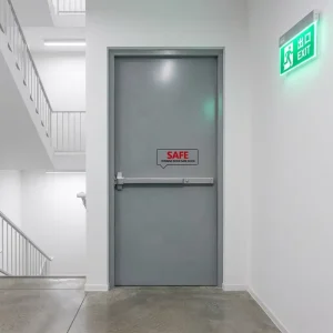 Customized UL CE Standard Interior Fire Rated Steel Doors for Safety Exit Hotels Hospitals Warehouses Apartments