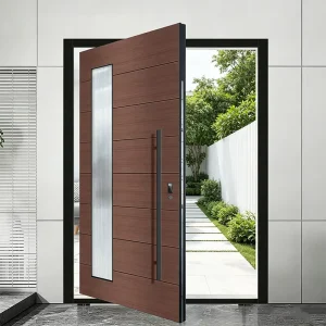 Customized Villa Large Solid Wood Steel Wood Front Pivot Door