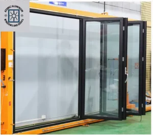 Customized Waterproof Aluminum Folding Patio Door with Tempered Glass
