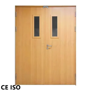 Customized Wood Grain Transfer-Printed Steel Fireproof Interior Door