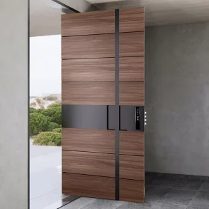 Customized Wooden and Aluminum Pivot Front Door for Exterior Main Entrance
