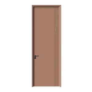 DK-36 Prehung Modern Minimalist Interior Wood Door Finished Laminated Bedroom Wooden Door With Frame