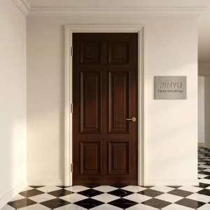 Dark Walnut Corner Carved Frame Matching Solid Wood Wardrobe Bedroom Closet Whole Wall Wall Panel Unit