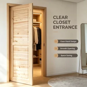 Decoration Material Supplier Solid Fir Timber Solid Wood Door