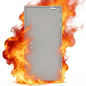 Custom Size Aluminum Alloy Commercial Hollow Metal Security Fireproof Doors with Thermal Insulation