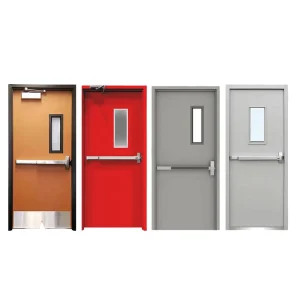 Direct Factory Sale Steel Fireproof Fire-Rated Security Entrance Door for Hospital, Manual Opening, Modern Design