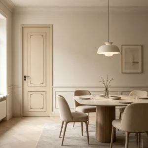 Direct Manufacturer French-Style Solid Wood Composite Lacquered Interior Door with Sound Insulation