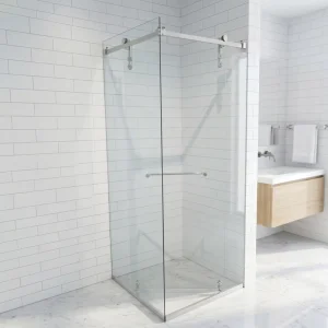 Door Kit Corner Kits Complete Shower Enclosure Sliding Glass SUS304 Square Modern Straight Frameless 8mm
