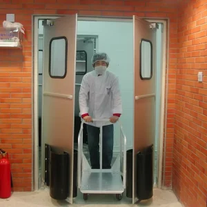 Double-Acting Stainless Steel Traffic Door for Restaurant Kitchens