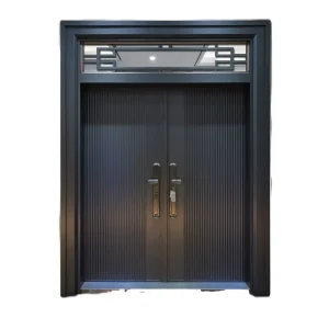 Double Door Side-Opening Aluminum Alloy Anti-Theft Entrance Door for Country Villa