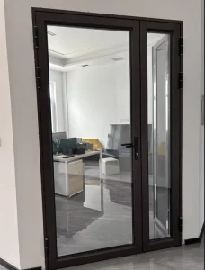 Double Door for Hotel Lobby Thermal Break Aluminum Tempered Glass Swing Entry Door Modern School Living Room