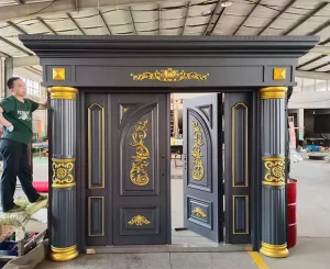 Double Doors with Natural Light, Transparent Frosted or Tinted Glass for Living Rooms, Lobbies and Offices