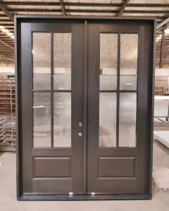 Double Fiberglass Weatherproof Exterior Entry Door for Villa and Residential Projects
