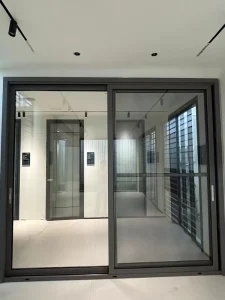 Double Glass Aluminum Sliding Door Modern Style Durable Frame for Home Renovation Projects