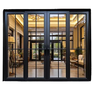 Double Glass Casement Door with Waterproofing for Kitchen, Home and Restaurant Exterior Entry