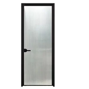 Double Glass Swing Door Waterproof Aluminum Bathroom Door