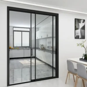 Double-Glaze Aluminum Patio Coplanar Profile Sliding Door for Kitchen