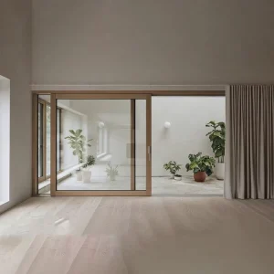 Double-Glazed Thermal Break Aluminum Patio Sliding Door with Slim Frame