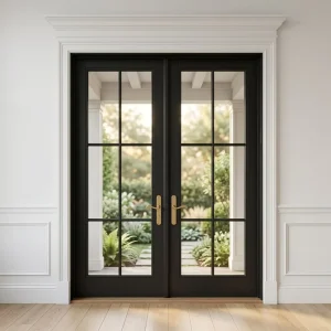 Double-Glazing Aluminum Thermal Break French Swing Door