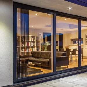 Double Interior Glass Sliding Door Aluminum Alloy Windproof Villa Farmhouse Indoor Sliding Doors