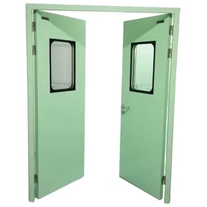 Double-Leaf Metal Swing Door for Passageway