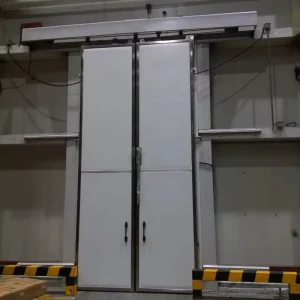 Double Leaf Sliding Cold Room Door Optional Observation Windows Auxiliary Accessories Available for Freezer Warehouse