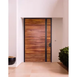 Double-Leaf Solid Wood Entrance Door for Luxury House