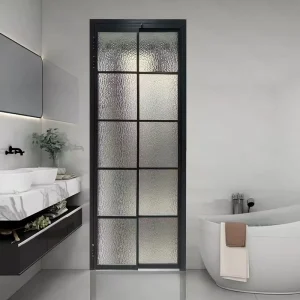 Double-Opening Folding Swing Sliding Aluminum Glass Door for Kitchen and Bathroom