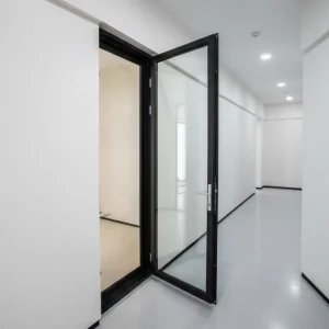 Double-Pane Aluminum Alloy Swing Door with Safety Screen for Restaurants, Villas, and Apartments